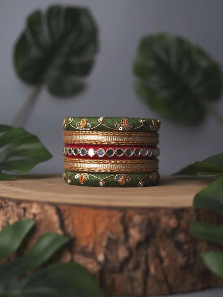 Heena Mirrorwork Gotapatti Handcrafted Thread Bangles